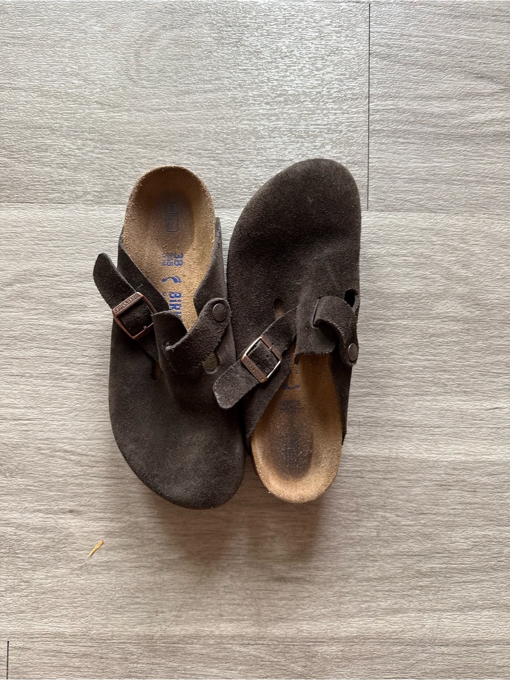 Birkenstock Mocca Suede Boston Clog